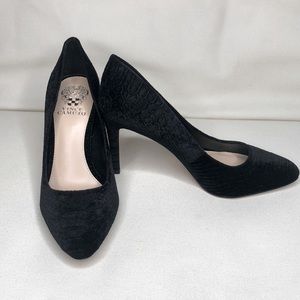 Vince Camino Black Velvet Heels
